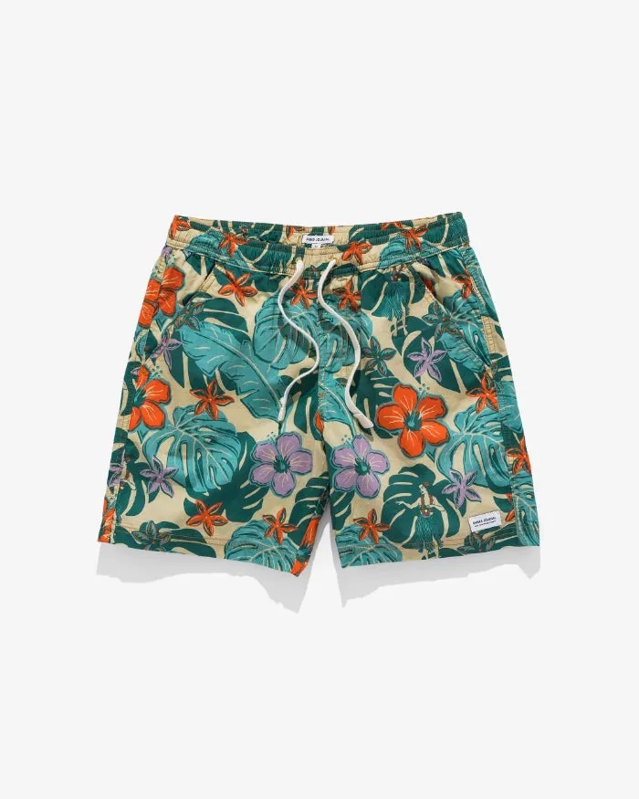 Men Banks Journal Boardshorts Lei Day Elastic Boardshort Light Lemon
