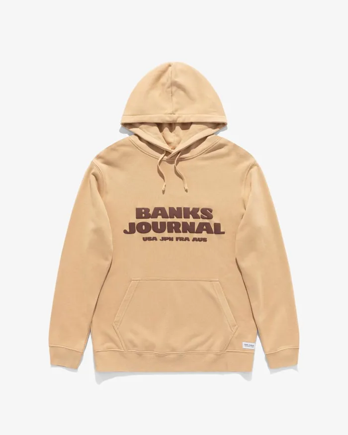 Men Banks Journal Fleeces and Knitwear Featurette Hoodie Fleece Rye