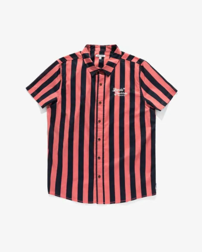 Men Banks Journal Shirts Abode SS Woven Shirt Dirty Denim