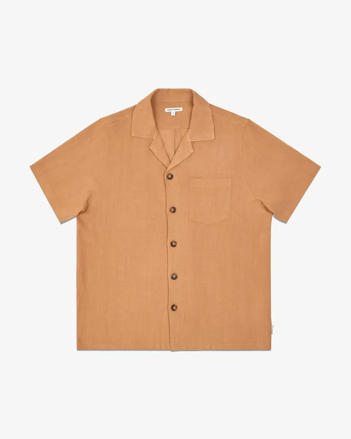 Men Banks Journal Shirts Brighton SS Woven Shirt Toast