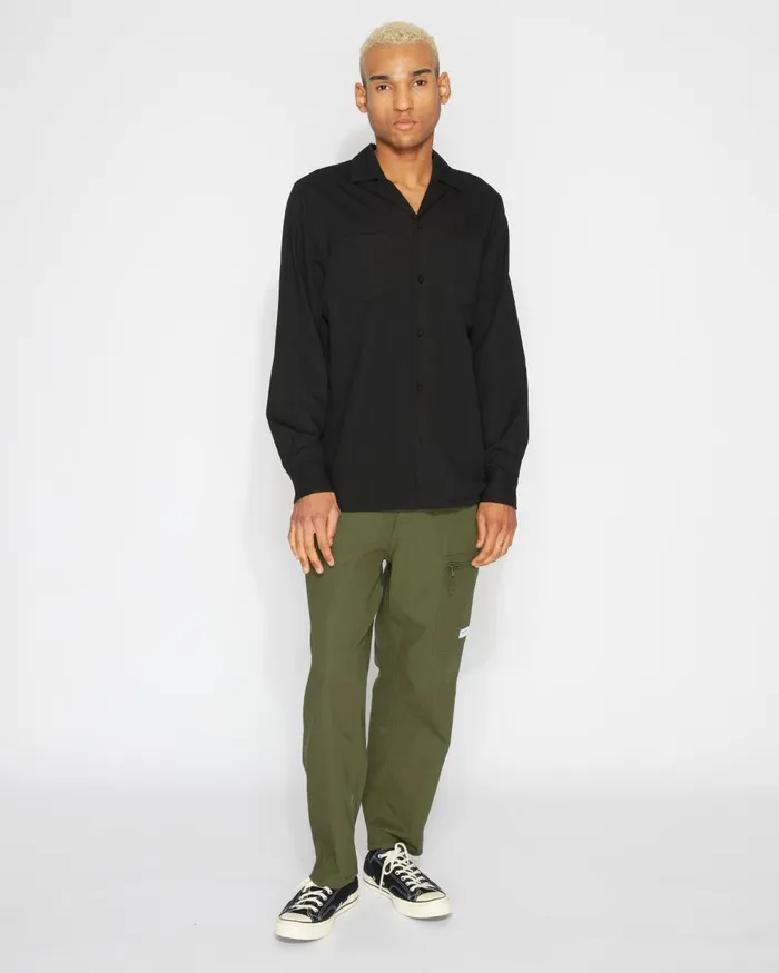Men Banks Journal Shirts Jordi LS Woven Shirt Black