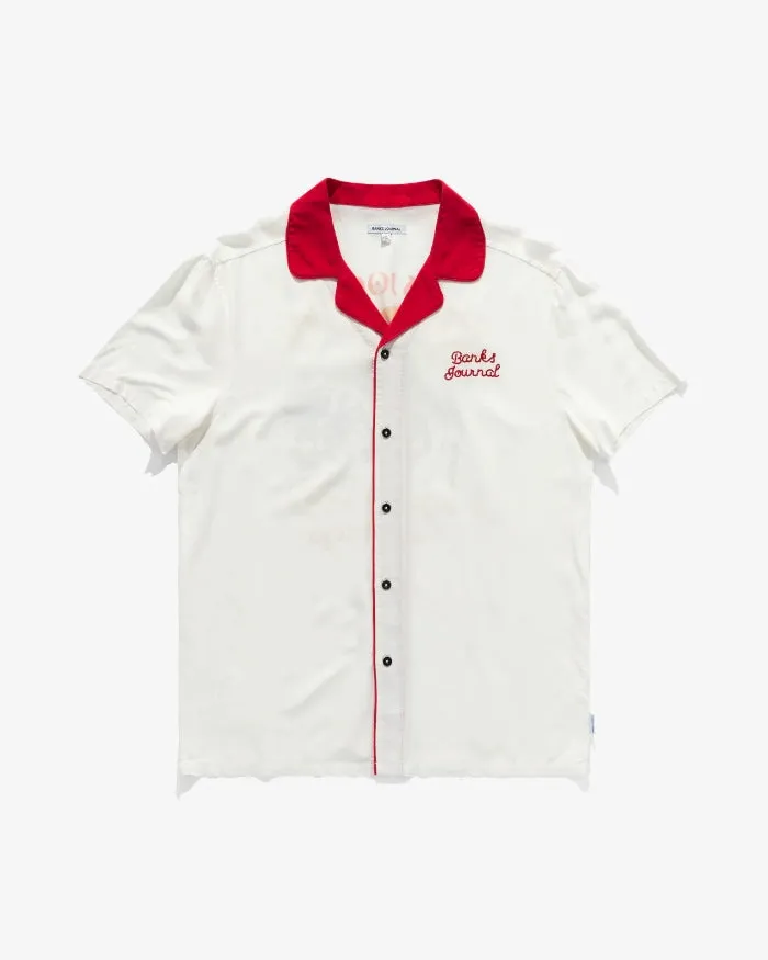 Men Banks Journal Shirts Mahalo SS Woven Shirt Off White