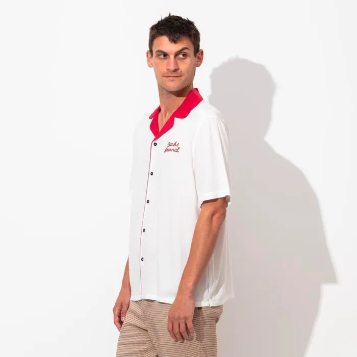 Men Banks Journal Shirts Mahalo SS Woven Shirt Off White Men Banks Journal Shirts Mahalo SS Woven Shirt Off White