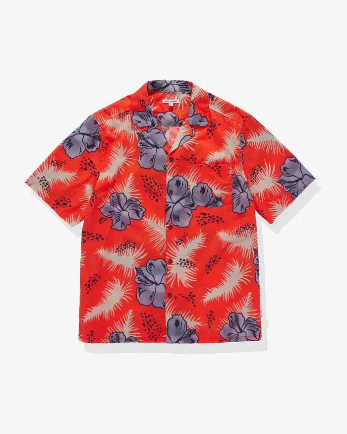 Men Banks Journal Shirts Prim 8211 SS Woven Shirt Tomato