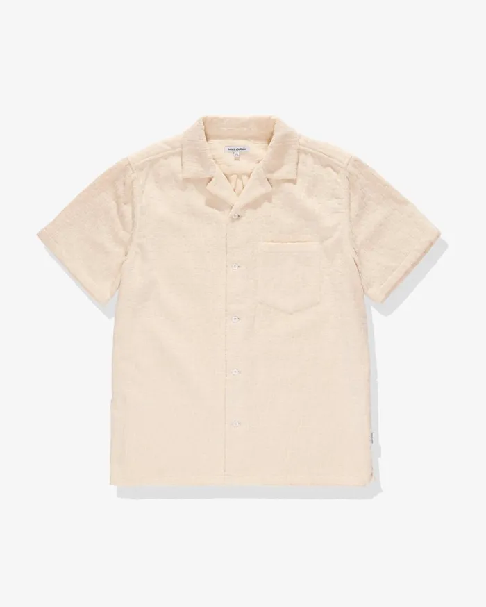 Men Banks Journal Shirts Skyline SS Woven Shirt Seed Pearl