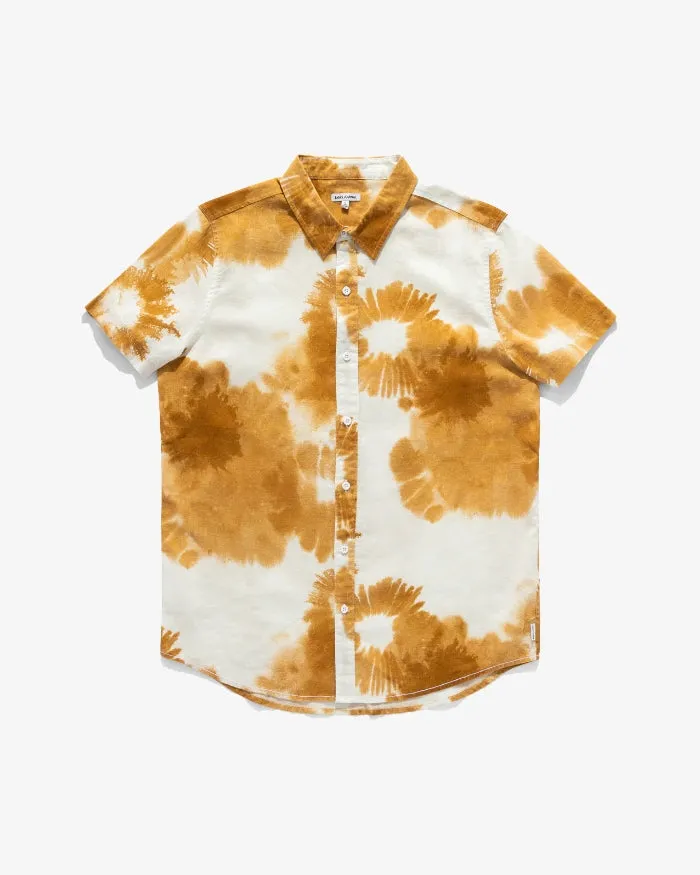 Men Banks Journal Shirts Washed Up SS Woven Shirt Tobacco
