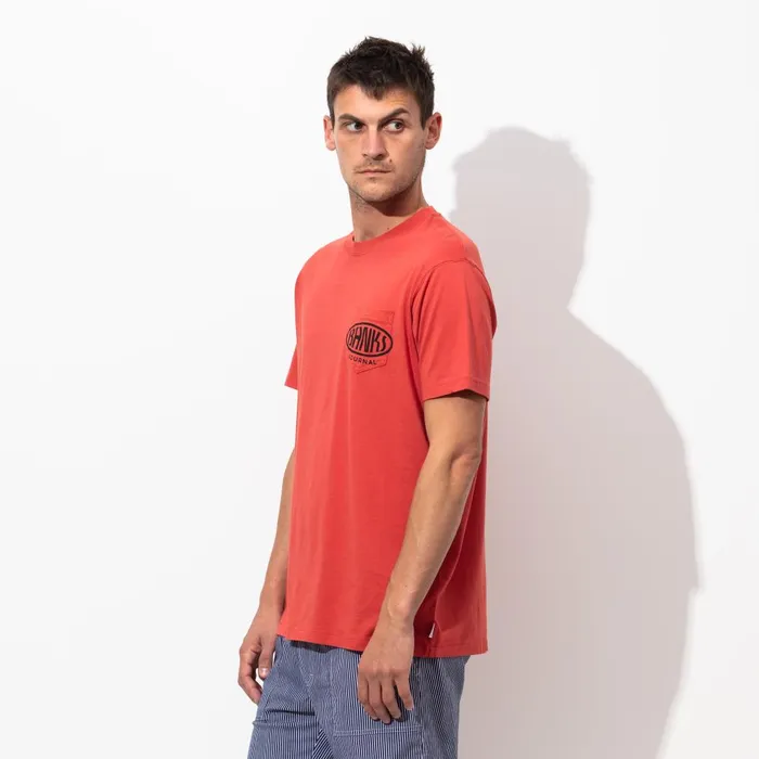 Men Banks Journal TShirts Au Revoir Faded Tee Shirt Vintage Red Men Banks Journal TShirts Au Revoir Faded Tee Shirt Vintage Red