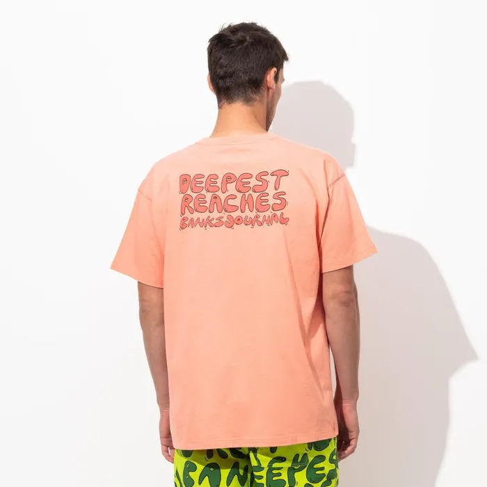 Men Banks Journal TShirts Deepest Reaches Bubble Tee Shirt Washed Coral Men Banks Journal TShirts Deepest Reaches Bubble Tee Shirt Washed Coral