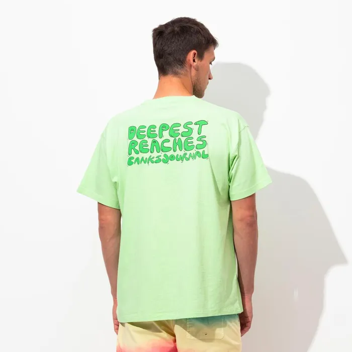 Men Banks Journal TShirts Deepest Reaches Bubble Tee Shirt Washed Lime Men Banks Journal TShirts Deepest Reaches Bubble Tee Shirt Washed Lime