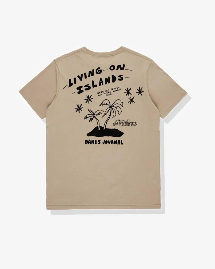 Men Banks Journal TShirts Living On Islands Classic Tee Shirt Seedpearl