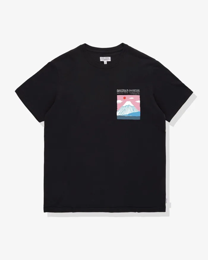 Men Banks Journal TShirts Mt Fuji Classic Tee Shirt Black Men Banks Journal TShirts Mt Fuji Classic Tee Shirt Black