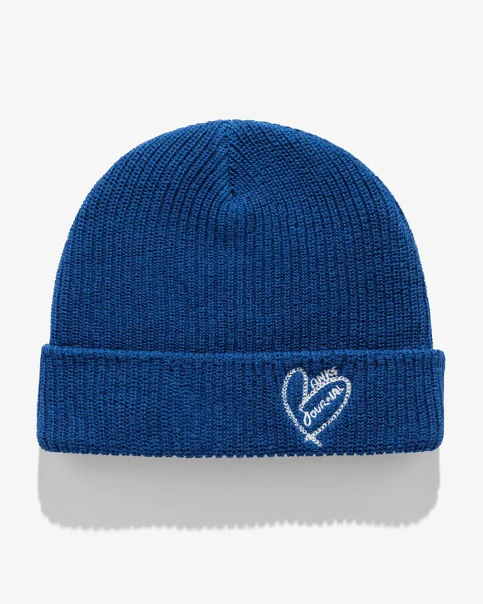 MenWomen Banks Journal Headwear Ticker Beanie Dark Saphire