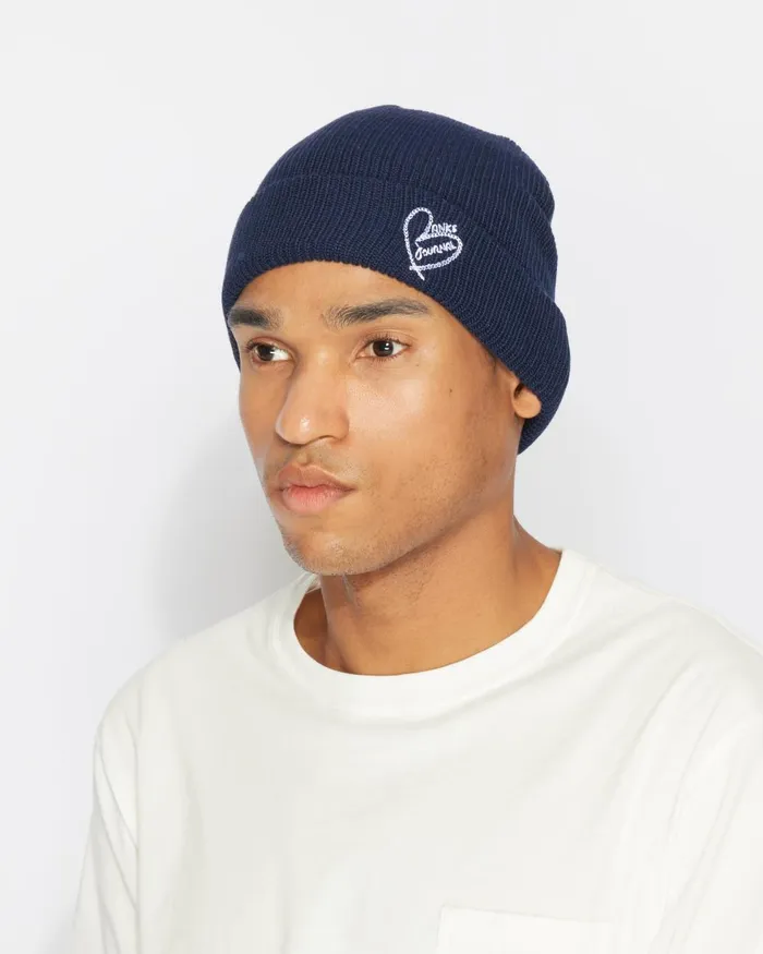 MenWomen Banks Journal Headwear Ticker Beanie Dark Saphire MenWomen Banks Journal Headwear Ticker Beanie Dark Saphire
