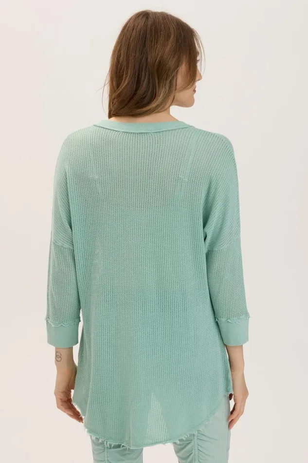 Mesh Fira Pullover Aquifer Pigment Clothing XCVI Sweatshirts