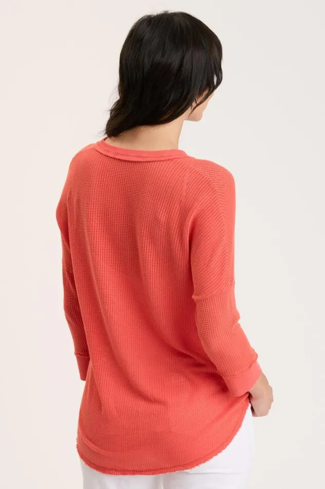 Mesh Fira Pullover Grapefruit Pigment Clothing XCVI Sweatshirts