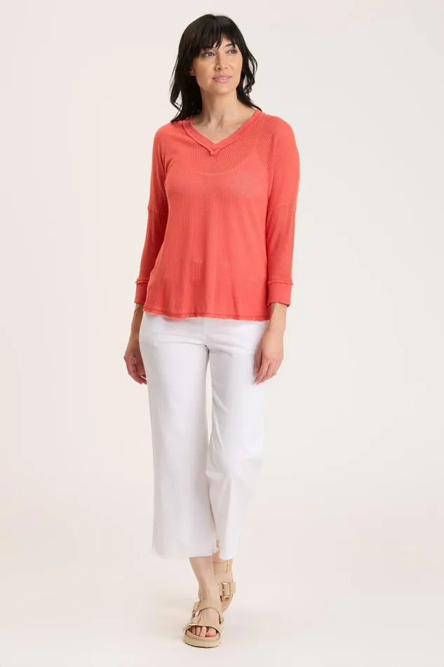 Mesh Fira Pullover Grapefruit Pigment Clothing XCVI Sweatshirts