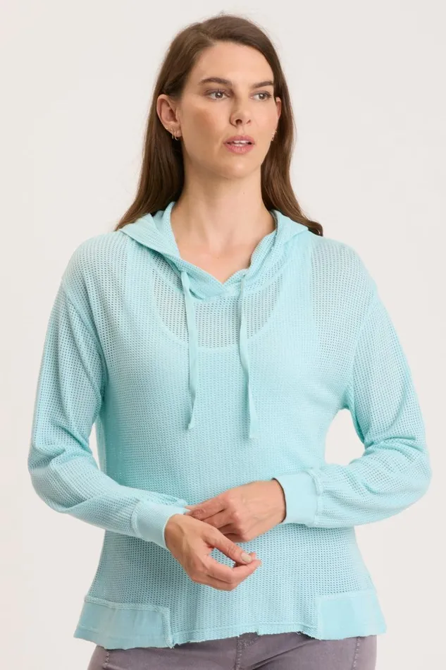 Mesh Sidel Hoodie Mermaid Tail Pigment Clothing XCVI Sweatshirts