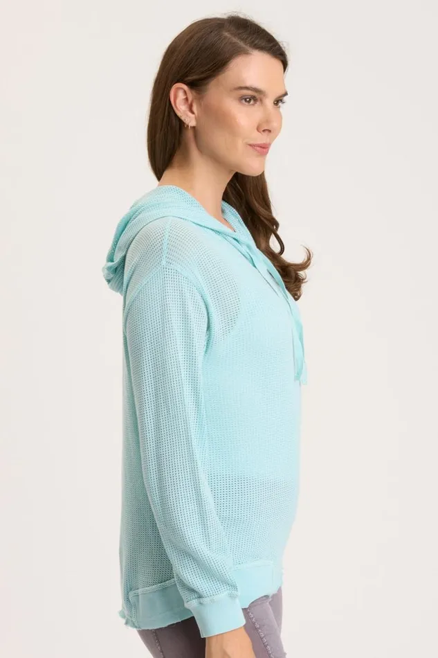 Mesh Sidel Hoodie Mermaid Tail Pigment Clothing XCVI Sweatshirts