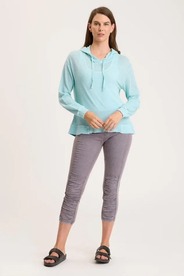 Mesh Sidel Hoodie Mermaid Tail Pigment Clothing XCVI Sweatshirts