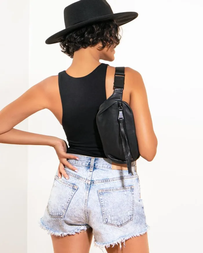 Milan Bum Bag Black With Black Hardware Women Aimee Kestenberg Bum Bags and Belt Bags