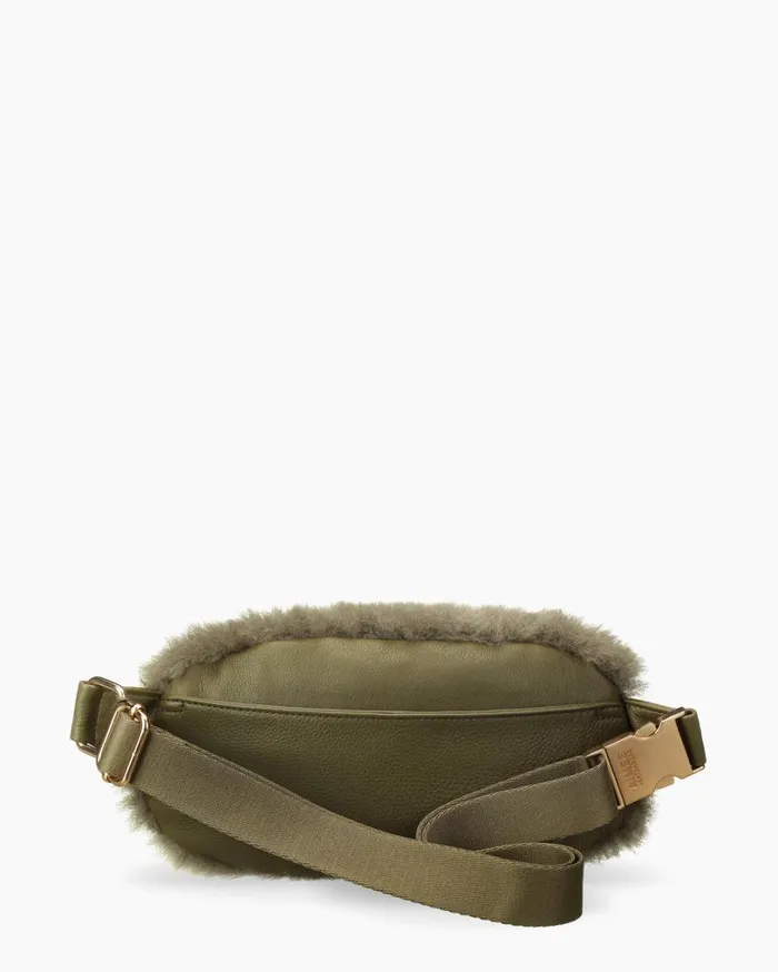 Milan Bum Bag Kelp Shearling Women Aimee Kestenberg Bum Bags and Belt Bags