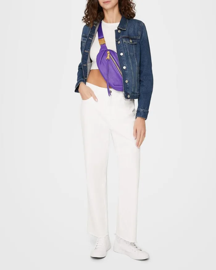 Milan Bum Bag Violet With 14k Yellow Gold Women Aimee Kestenberg Bum Bags and Belt Bags