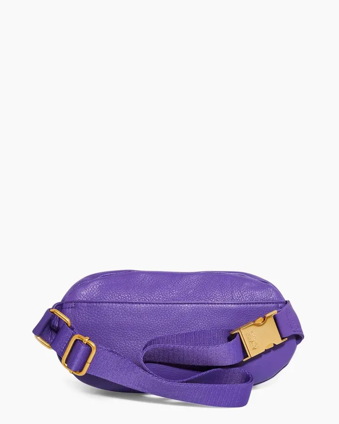 Milan Bum Bag Violet With 14k Yellow Gold Women Aimee Kestenberg Bum Bags and Belt Bags