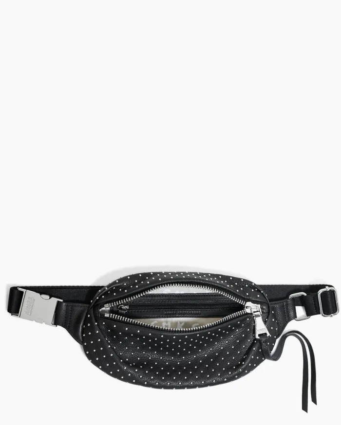 Milan Novelty Bum Bag Black With Microstuds Women Aimee Kestenberg Bum Bags and Belt Bags