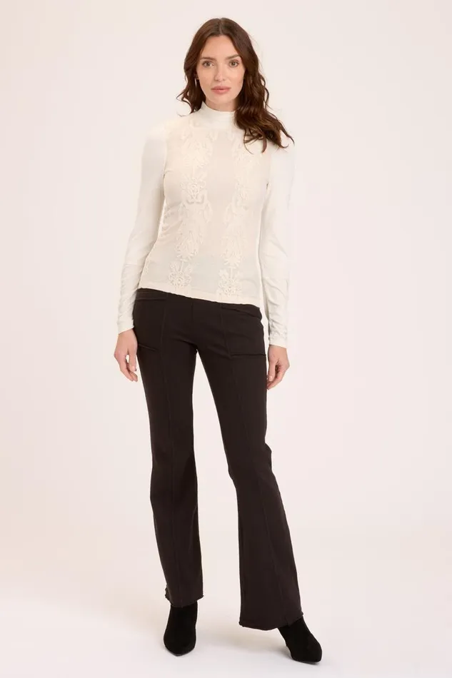 Monroe Turtleneck Toasted Almond Double Dye Clothing XCVI ShirtsBlouses