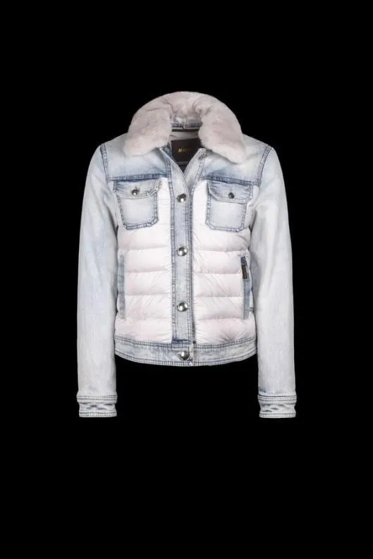MooRER Jackets Women PETUNIAFUR104XN Blu Bleach