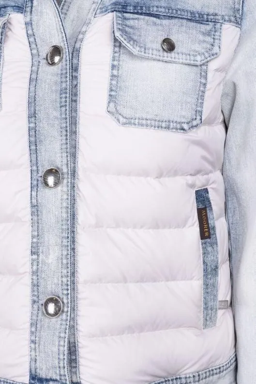 MooRER Jackets Women PETUNIAFUR104XN Blu Bleach