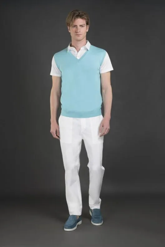 MooRER Knitwear Men ANSONSI5 Caribbeanturquoise