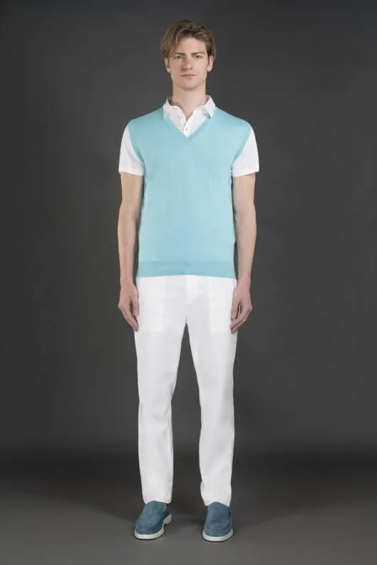 MooRER Knitwear Men ANSONSI5 Caribbeanturquoise