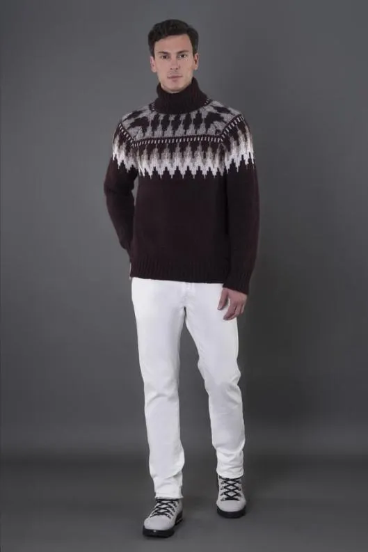 MooRER Knitwear Men DACREPAY Bordeaux