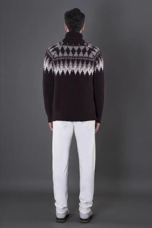 MooRER Knitwear Men DACREPAY Bordeaux