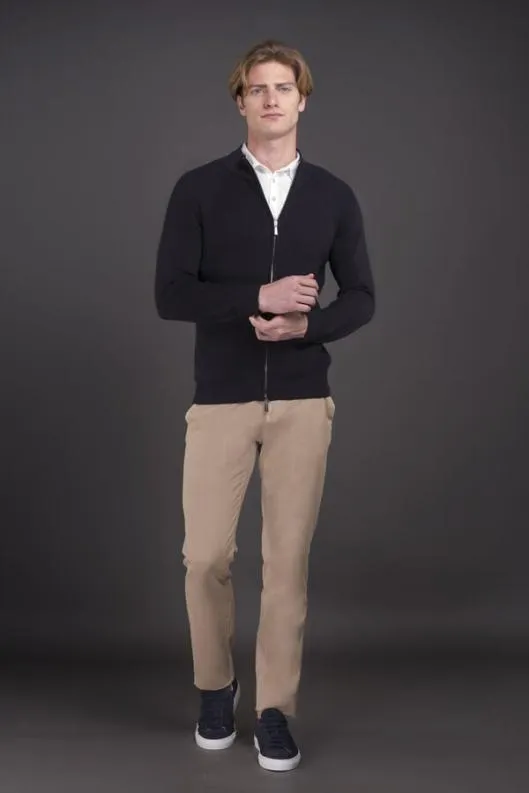 MooRER Knitwear Men DEANCSP Navy