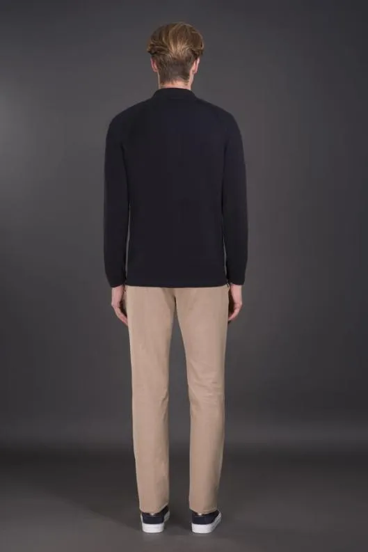 MooRER Knitwear Men DEANCSP Navy