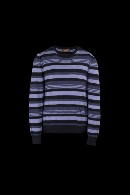 MooRER Knitwear Men ELMERRHA Indaco