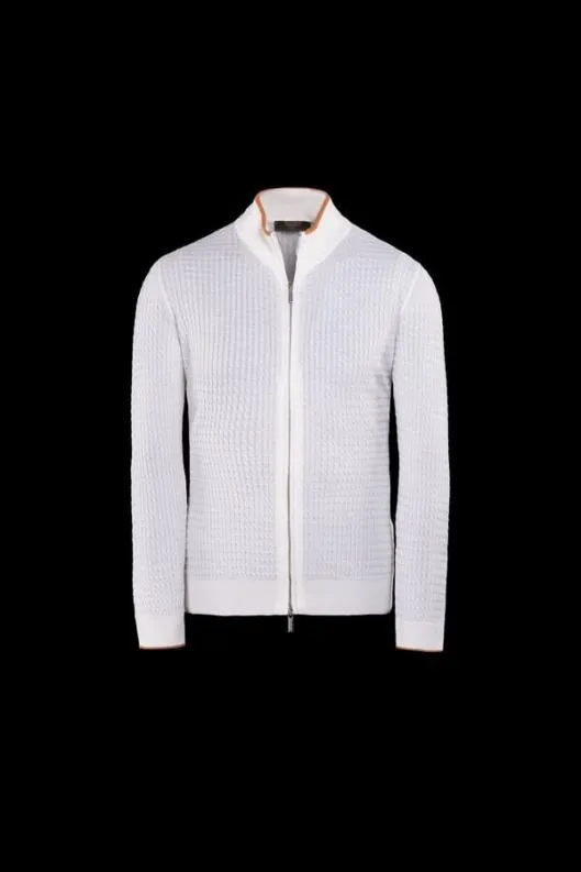 MooRER Knitwear Men ORSONKIB Biancoarancio