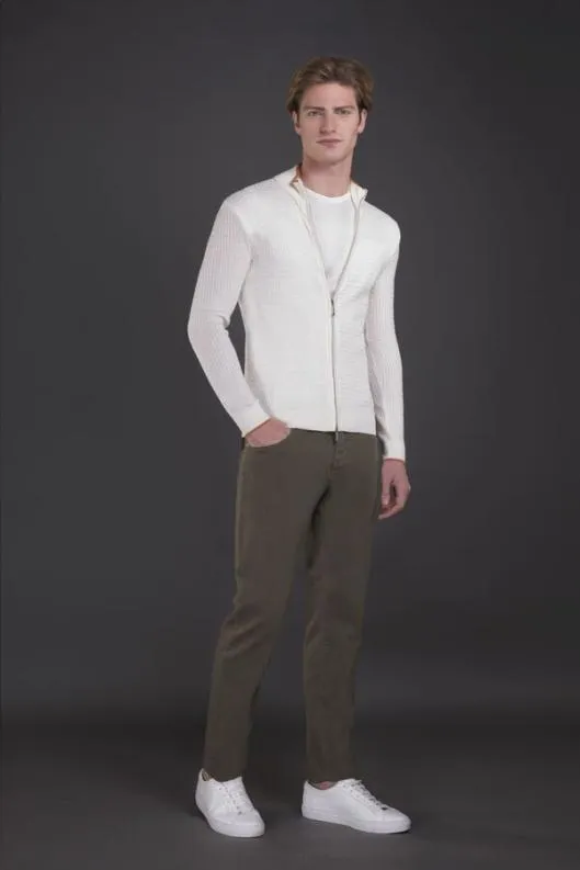 MooRER Knitwear Men ORSONKIB Biancoarancio