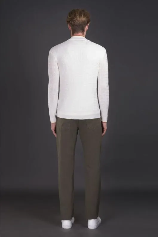 MooRER Knitwear Men ORSONKIB Biancoarancio
