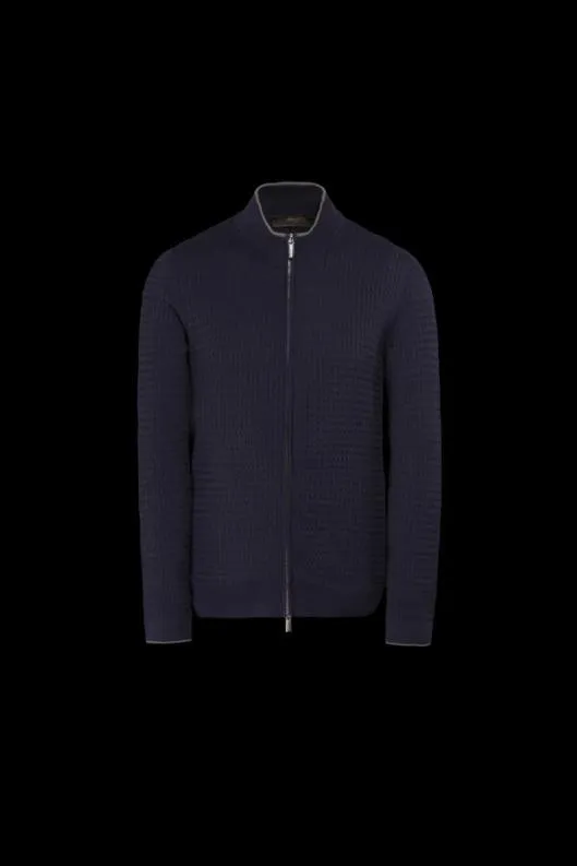 MooRER Knitwear Men ORSONKIB Navytortora