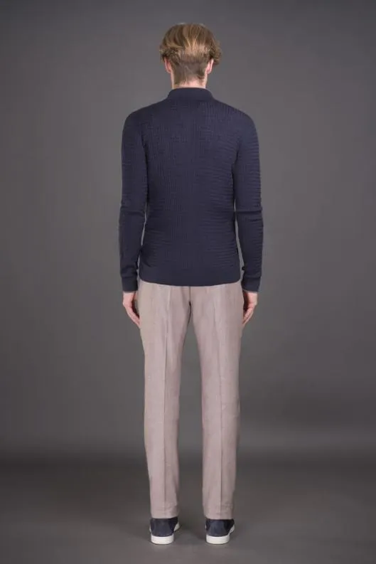 MooRER Knitwear Men ORSONKIB Navytortora