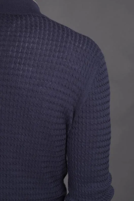 MooRER Knitwear Men ORSONKIB Navytortora