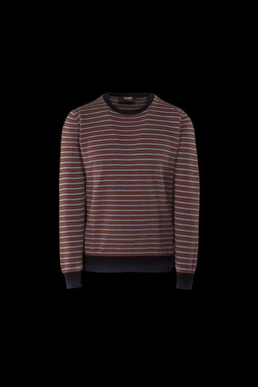 MooRER Knitwear Men PORTMANRHD Navyarancio