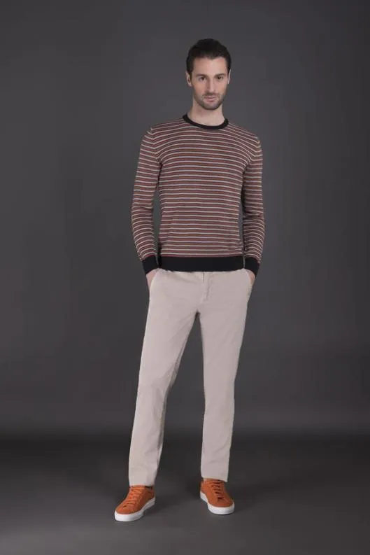 MooRER Knitwear Men PORTMANRHD Navyarancio