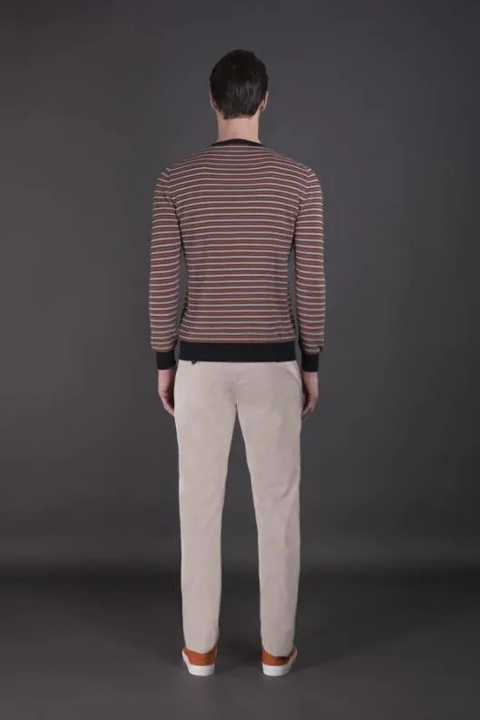 MooRER Knitwear Men PORTMANRHD Navyarancio