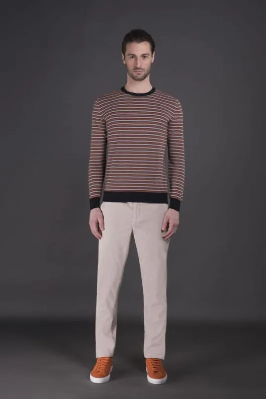 MooRER Knitwear Men PORTMANRHD Navyarancio