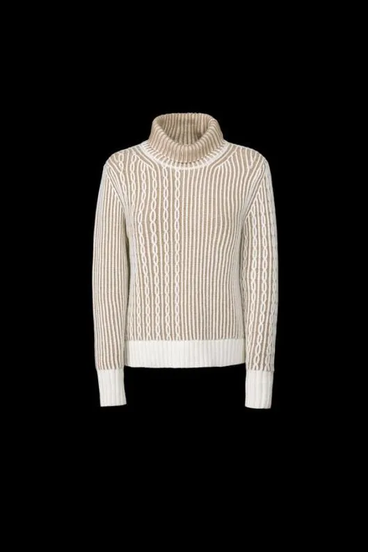 MooRER Knitwear Women ALESKABAV Biancocammello