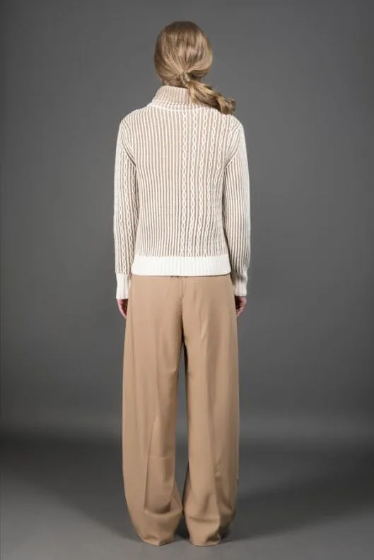 MooRER Knitwear Women ALESKABAV Biancocammello